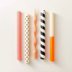 Kate Spade X Target 5ct Taper Candle Set Jumbo Size Limited Edition NWT